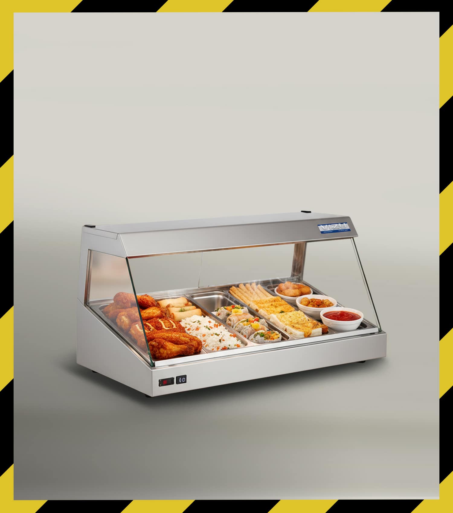 VIZU Vitrine Chauffante Professionnelle pour Restauration et Snacks