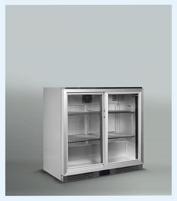 Arriere bar 2 portes coulissantes Vitrine réfrigérée pour bar BA26S de Tefcold