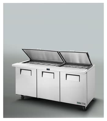 Table de Préparation Réfrigérée True 3 portes TRUE TSSU72 30MB